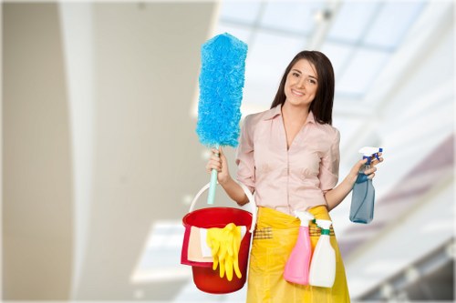 Professional cleaner working in a Wandsworth home